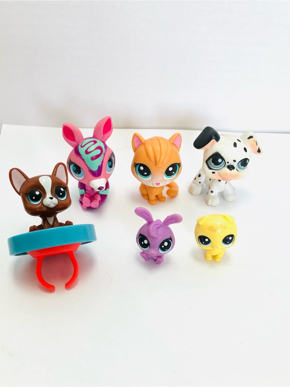 Littlest Pet Shop Assorted Figures Lot(6) Lemon Dazzleby & More Hasbro Fair Cond